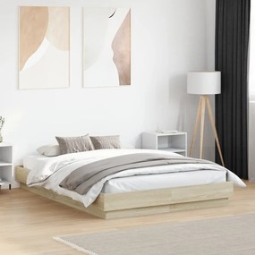 Giroletto con luci led rovere sonoma 140x190 cm
