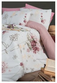 Biancheria da letto bianca/rosa per letto singolo/per letto prolungato con lenzuolo incluso/3 pz 160x220 cm Floral – Mila Home