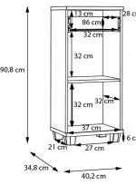 Mobile bagno VENOM bianco/rovere Artisan