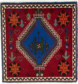 Shiraz Tappeto persiano 60 x 60 Rosso (Iran) Annodato A Mano