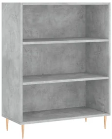 Libreria grigio cemento 69,5x32,5x90 cm in legno multistrato