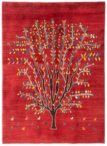 Gabbeh Tappeto 150x200 Rosso (Iran) Annodato A Mano