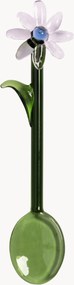Set di 2 cucchiai in vetro borosilicato fatti a mano Flora
