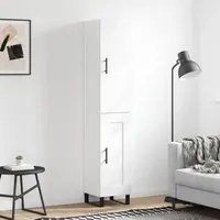 Credenza 34,5x34x180 cm in Legno Multistrato Bianco Lucido 3199131