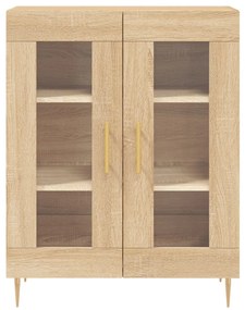 Credenza Rovere Sonoma 69,5x34x90 cm in Legno Multistrato