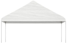 Gazebo con Tetto Bianco 15,61x5,88x3,75 m in Polietilene