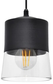 Lampadario a sospensione con filo FERGIE 1xE27/15W/230V nero