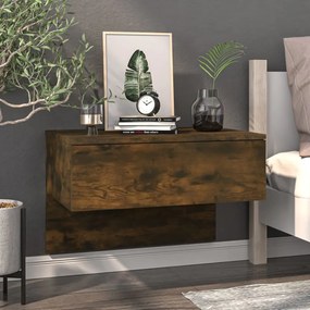 Comodino A Muro Rovere Fumo /