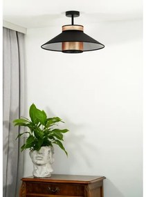 Duolla - Lampadario a plafone RIO SHINY 1xE27/15W/230V diametro 45 cm nero/rame