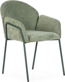 Set di sedie da pranzo verde in imbottito 2 pz Aslin – MOME