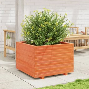Fioriera Giardino Marrone Cera 70x70x49,5cm Legno Massello Pino /