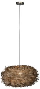 Lampada a sospensione rustica in rattan marrone - Hatch 45