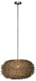 Lampada a sospensione rustica in rattan marrone - Hatch 45