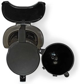 Nedis KACM150EBK - Caffettiera a goccia da 1,25 l con funzione di mantenimento della temperatura