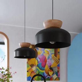 Sollux SL.1351 - Lampadario a sospensione con filo MARION 1xE27/15W/230V diametro 29,5 cm nero