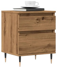 Comodino Rovere Artigianale 40x35x50 Cm İn Legno Multistrato /