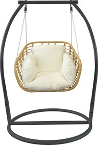 JURA - dondolo un posto con struttura in metallo bianca o antracite