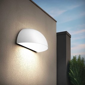Applique Curva Monodirezionale con base E27, IP54 Bianca - Serie BRINA Base E27