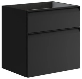 Mobile da bagno sotto lavabo Fusion antracite opaco L 59.5 x H 60 x P 45.5 cm 2 cassetti, lavabo non incluso
