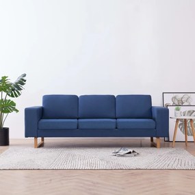 Divano A 3 Posti İn Tessuto Blu /