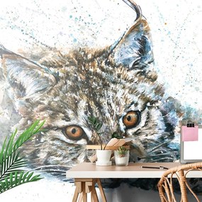 Carta da parati – Lince in acquerello