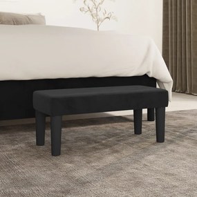 Panca Nera 70x30x30 Cm İn Velluto /