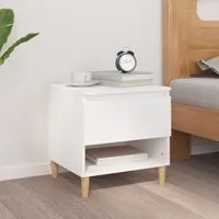 Comodino Bianco 50x46x50 cm in Legno Multistrato 819532