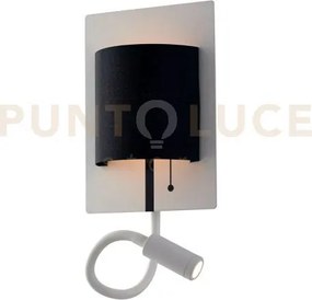 Applique a parete led pop nera con luce flessibile a led 9w 720lm 4...