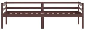 Giroletto marrone scuro in legno massello di pino 90x200 cm