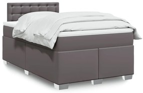 Giroletto A Molle Con Materasso Grigio 120x190 Cm İn Similpelle /