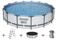 piscina steel pro max tonda telaio portante cm.457x107h. - kg.57,2 -lt.14.970 -filtro cartuccia (art.56488) fer315630