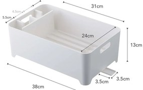 Scolapiatti bianco Tower - YAMAZAKI