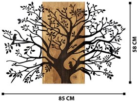 Decorazione da muro 85x58 cm albero