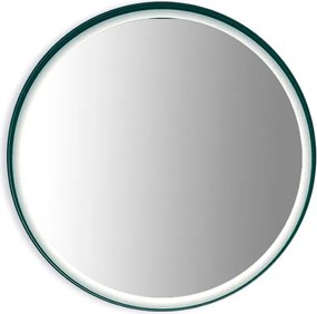 Specchio Madame con illuminazione integrata a Led tondo diametro 90 cm, nero