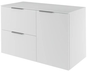 Mobile da bagno sotto lavabo Neo bianco laccato L 105 x H 65 x P 48.3 cm 2 cassetti 1 anta, lavabo non incluso