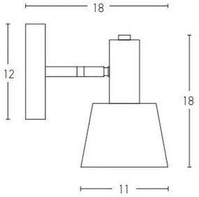 Zambelis 20218 - Faretto da parete 1xE14/25W/230V bianco