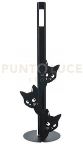 Porta carta igienica da terra silvestro nero in ferro 15x50hcm