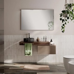Mobile da bagno sotto lavabo Step taupe opaco L 60.3 x H 30 x P 46 cm 1 cassetto, lavabo non incluso