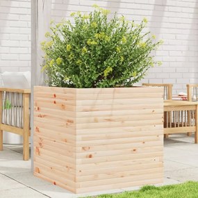 Fioriera Da Giardino 70x70x68,5 Cm İn Legno Massello Di Pino /