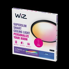 Plafoniera SuperSlim WiZ Ceiling E27 nero Ø 54.5 cm