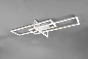 Salinas plafoniera led 34w 4100lm, 4000k triplo rettangolo bianca d...
