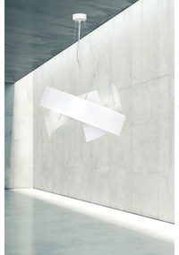 Sospensione Moderna 1 Luce Izanagi In Fasce Di Acciaio Bianco