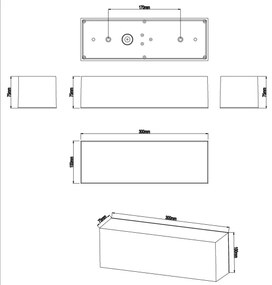 Top Light - Applique a LED da bagno BOXTER LED/12W/230V IP65 4000K