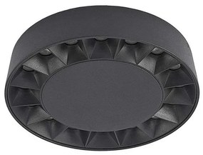 Kelissa LED Rotondo Plafoniera da Esterno IP65 Nero - Lucande