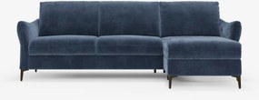Dalia divano letto angolare con vano contenitore - materasso alto 18 cm in raffinato tessuto smacchiabile T30