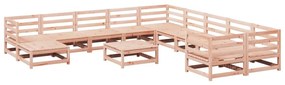 Set divani da giardino 12 pz in legno massello abete douglas