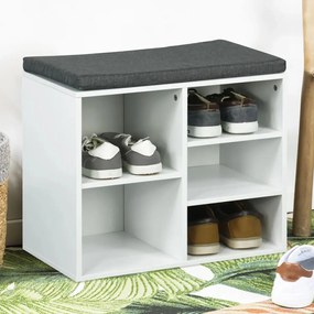 Scarpiera Con Cuscino 51,5x29x48 Cm Bianca /
