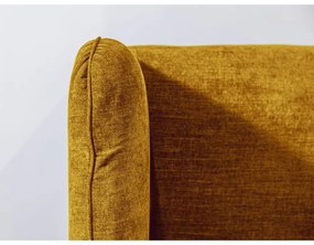 Letto matrimoniale imbottito giallo con contenitore con griglia 160x200 cm Louise - Bobochic Paris