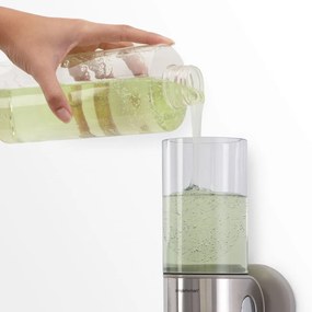 Distributore di sapone a parete in acciaio inox color argento da 440 ml - simplehuman