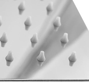 Kit doccia braccio 25 cm e soffione rettangolare 25x15 cm cromato lucido